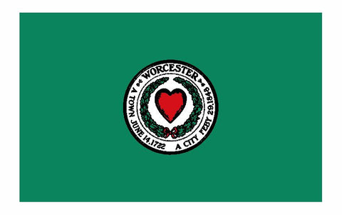 Worcester Massachusetts Flag Sticker / Decal F673 - Winter Park Products