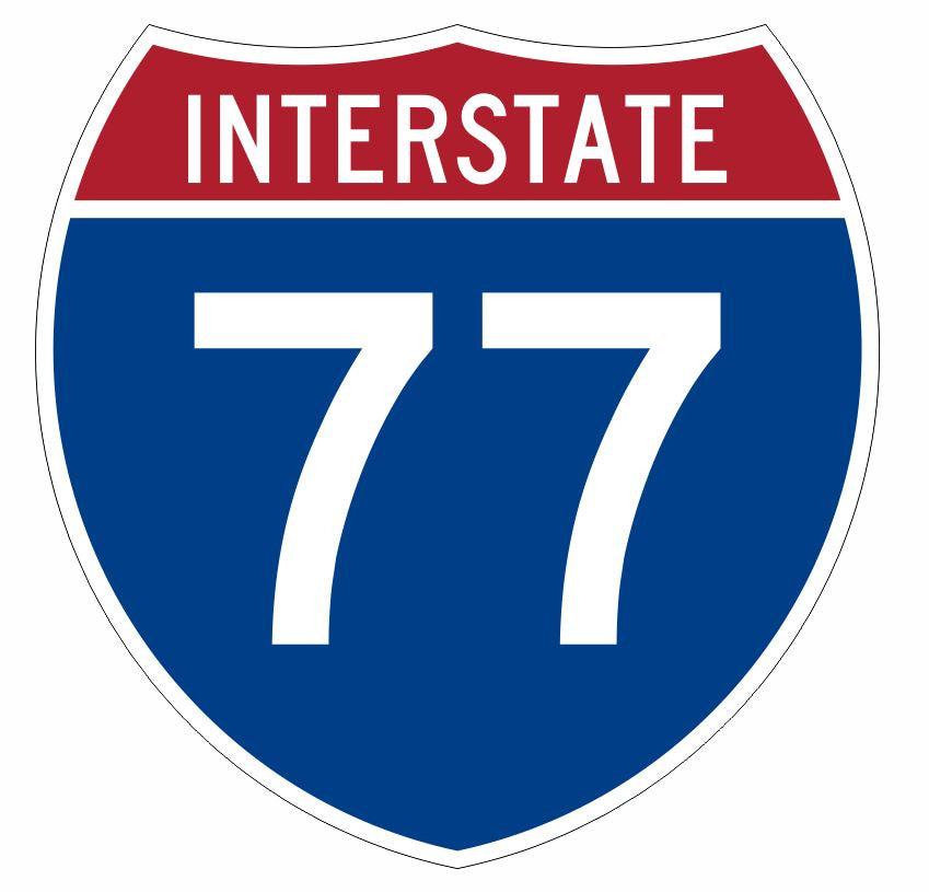 Interstate 77 Sticker Decal R925 Highway Sign - Winter Park Products