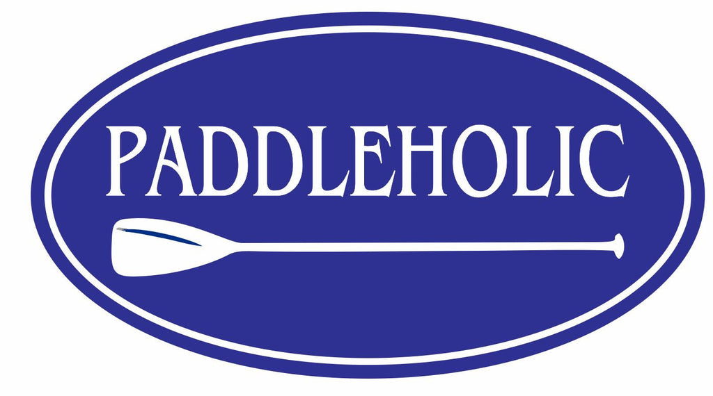 Paddleholic Oval Bumper Sticker or Helmet Sticker D3033 Euro Oval Canoe Kayak - Winter Park Products