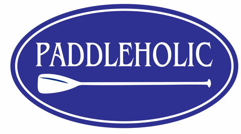 Paddleholic Oval Bumper Sticker or Helmet Sticker D3033 Euro Oval Canoe Kayak - Winter Park Products