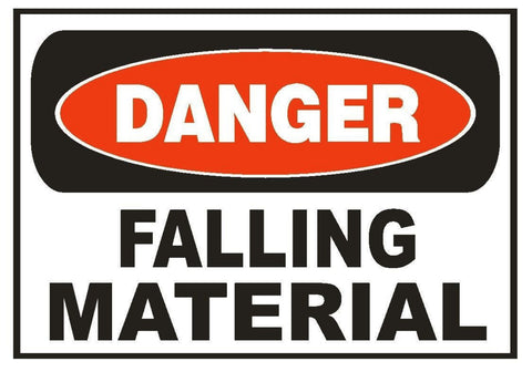 Danger Falling Material Sticker Safety Sticker Sign D665 OSHA - Winter Park Products