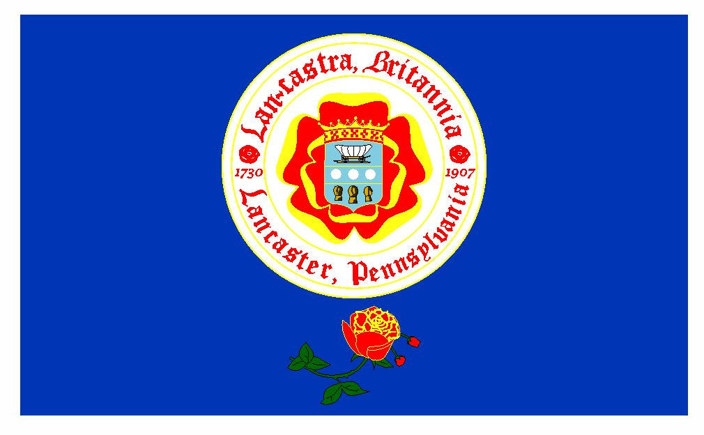 Lancaster Pennsylvania Flag Sticker / Decal F668 - Winter Park Products