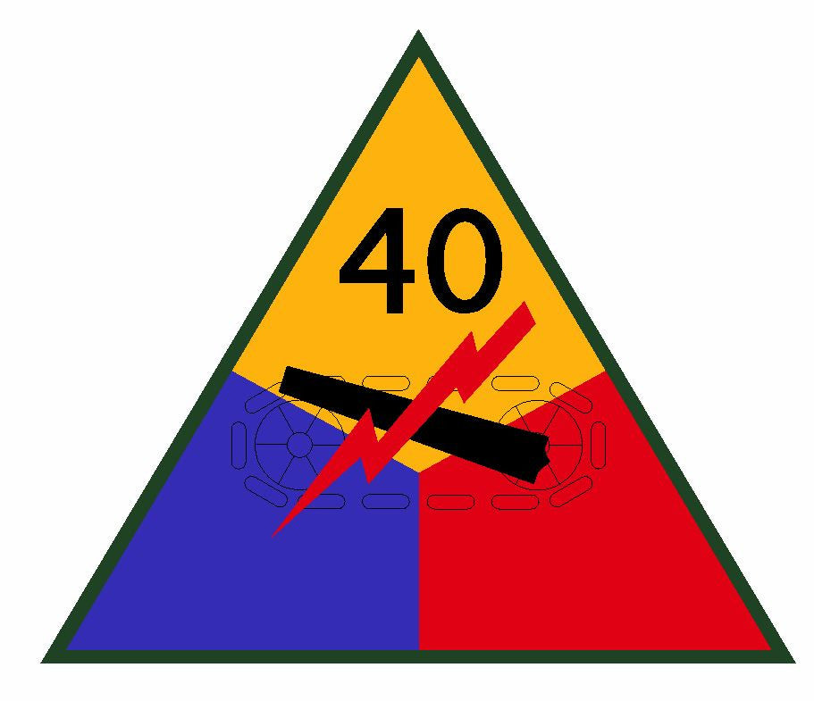 40th Armored Division Sticker Military Decal M373 - Winter Park Products