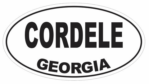 Cordele Georgia Oval Bumper Sticker or Helmet Sticker D2929 Euro Oval - Winter Park Products
