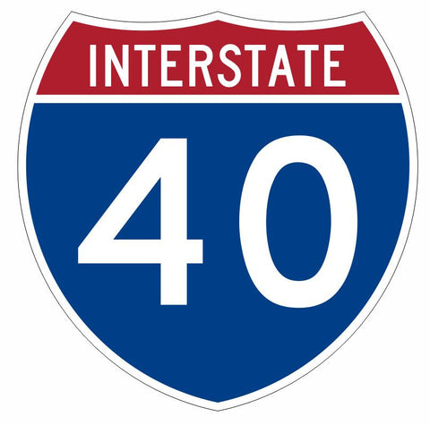 Interstate 40 Sticker Decal R904 Highway Sign - Winter Park Products