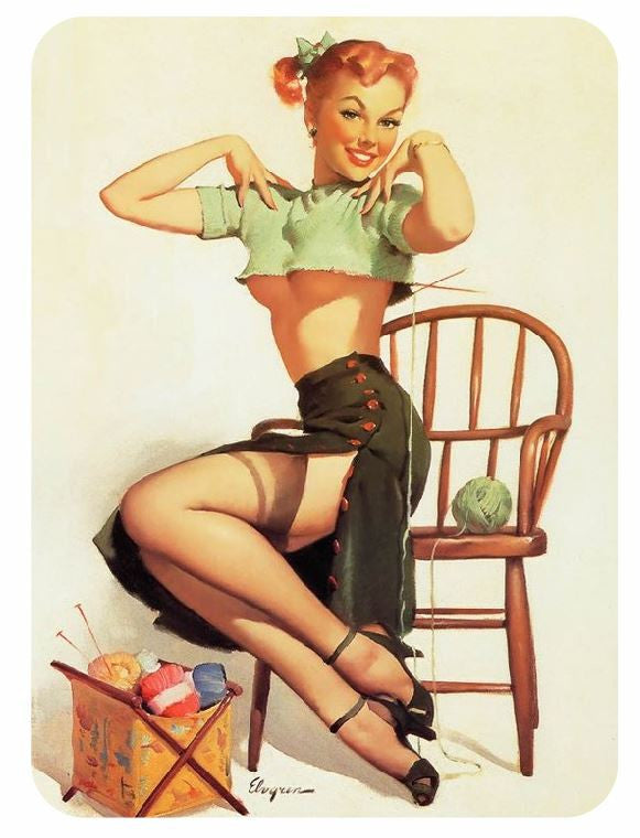 Vintage Style Pin Up Girl Sticker P52 Pinup Girl Sticker - Winter Park Products