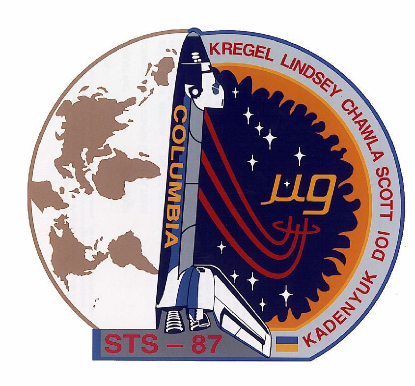 STS-87 Nasa Columbia Sticker M545 Space Program - Winter Park Products