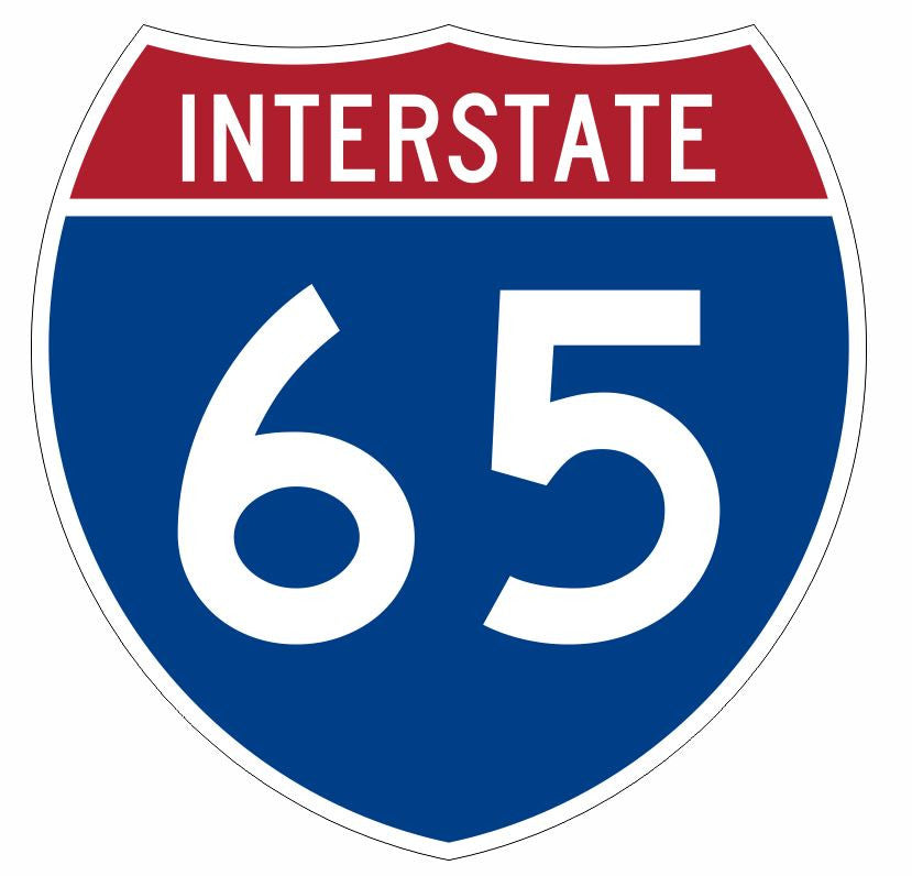 Interstate 65 Sticker Decal R914 Highway Sign - Winter Park Products