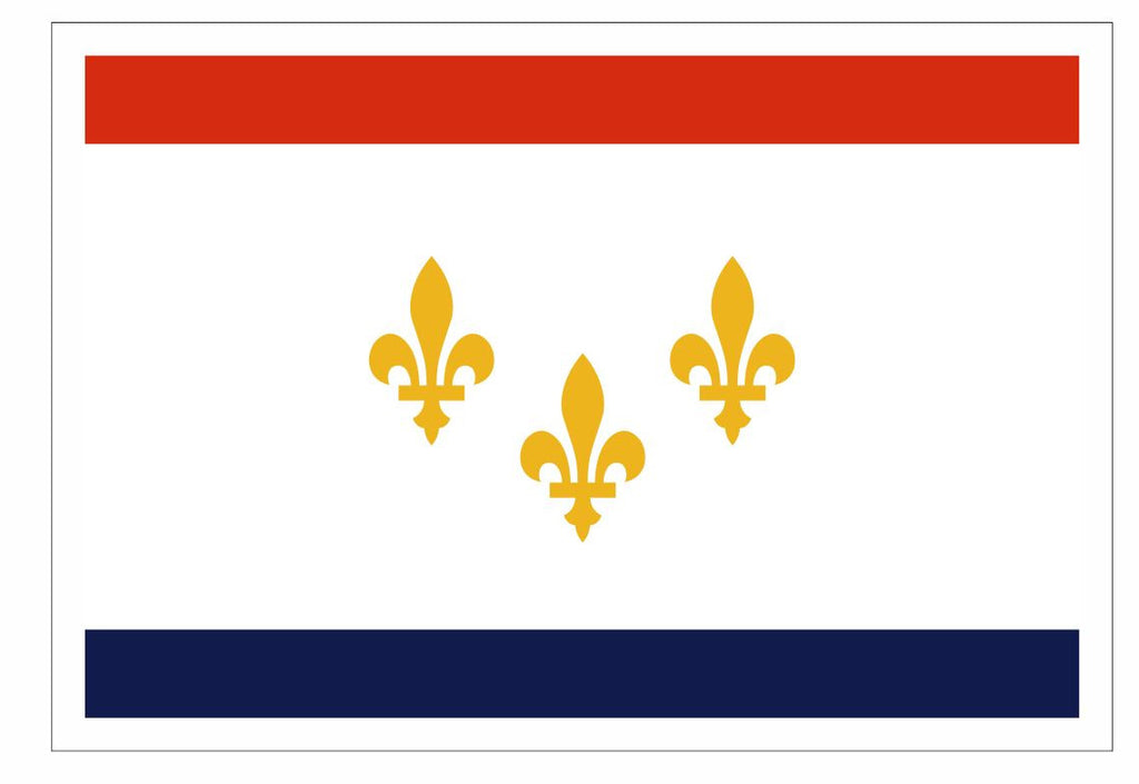 New Orleans Louisiana Flag Sticker Decal F692 - Winter Park Products