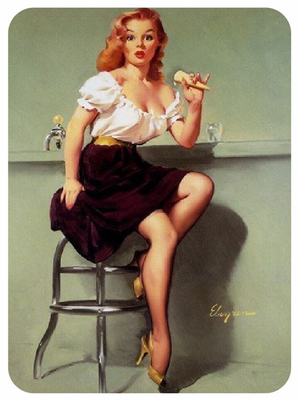 Vintage Style Pin Up Girl Sticker P101 Pinup Girl Sticker - Winter Park Products