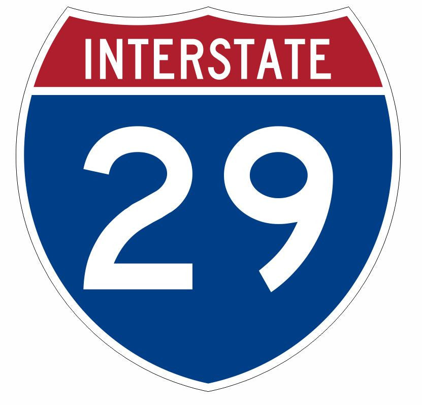 Interstate 29 Sticker Decal R899 Highway Sign - Winter Park Products