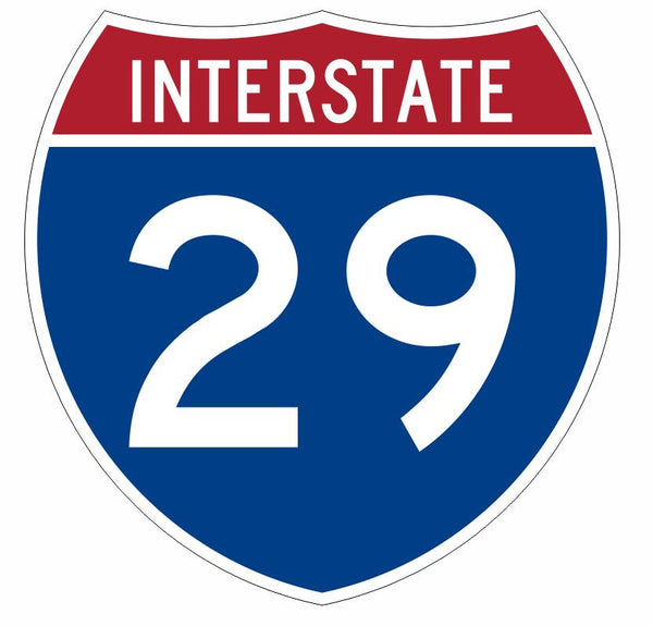Interstate 29 Sticker Decal R899 Highway Sign – Winter Park Products