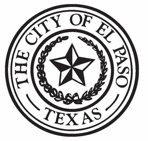 Seal of El Paso Texas Sticker / Decal R680 - Winter Park Products