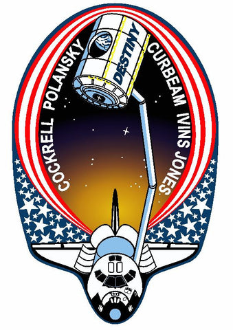 STS-98 Nasa Atlantis Sticker M534 Space Program - Winter Park Products