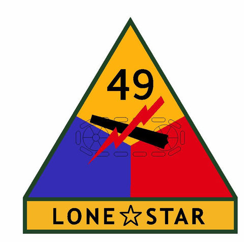 49th Armored Division Sticker Military Decal M375 - Winter Park Products