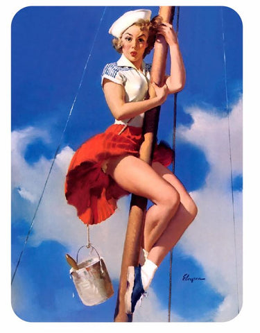 Vintage Style Pin Up Girl Sticker P32 Pinup Girl Sticker - Winter Park Products