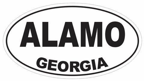 Alamo Georgia Oval Bumper Sticker or Helmet Sticker D2979 Euro Oval - Winter Park Products