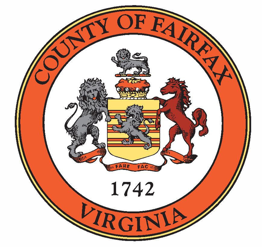 Seal of Fairfax County Sticker / Decal R742 - Winter Park Products