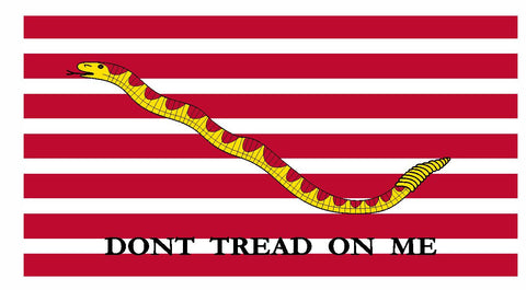 Dont Tread On Me First Navy Jack Flag Sticker Decal F636 - Winter Park Products