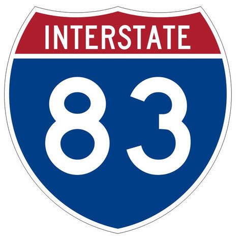 Interstate 83 Sticker Decal R931 Highway Sign - Winter Park Products
