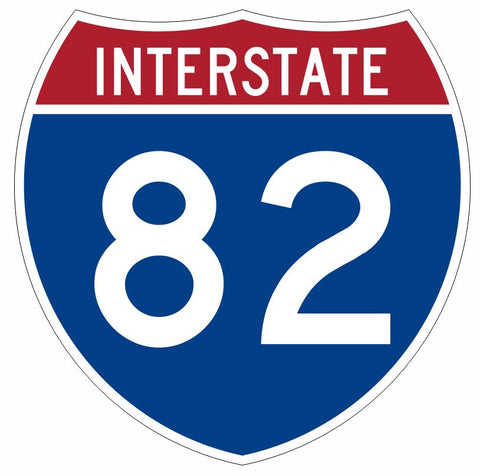 Interstate 82 Sticker Decal R930 Highway Sign - Winter Park Products