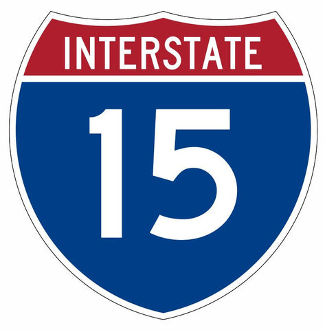 Interstate 15 Sticker Decal R889 Highway Sign - Winter Park Products