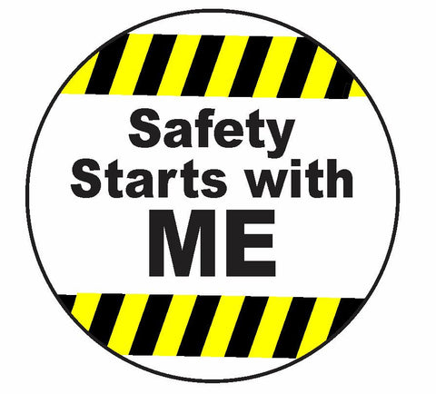 Safety Starts With Me Hard Hat Decal Hardhat Sticker Helmet Label H126 - Winter Park Products