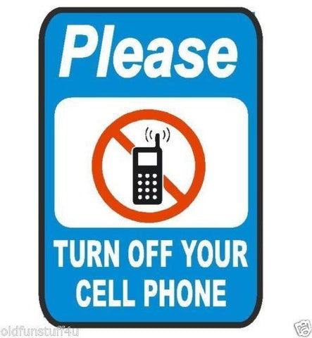 Please Turn Off Cell Phone Safety Business Sign Decal Sticker Label D344 - Winter Park Products
