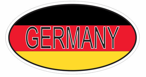 Germany Oval Bumper Sticker or Helmet Sticker D2994 Euro Oval - Winter Park Products