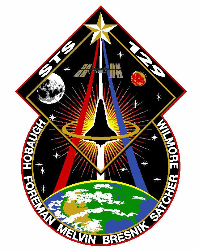 STS-129 Nasa Atlantis Sticker M570 Space Program - Winter Park Products