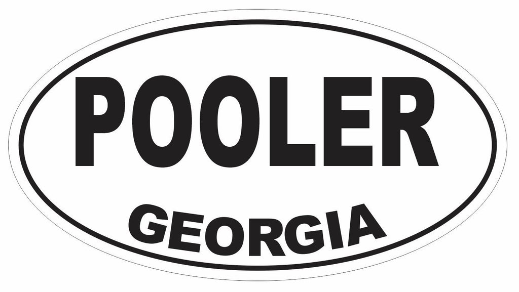 Pooler Georgia Oval Bumper Sticker or Helmet Sticker D2955 Euro Oval - Winter Park Products