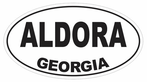 Aldora Georgia Oval Bumper Sticker or Helmet Sticker D2981 Euro Oval - Winter Park Products