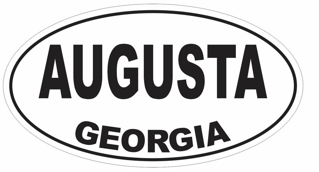 Augusta Georgia Oval Bumper Sticker or Helmet Sticker D2922 Euro Oval - Winter Park Products