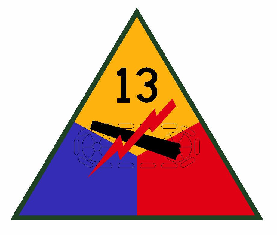 13th Armored Division Sticker Military Decal M362 - Winter Park Products
