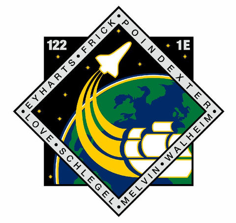 STS-122 Nasa Atlantis Sticker M577 Space Program - Winter Park Products