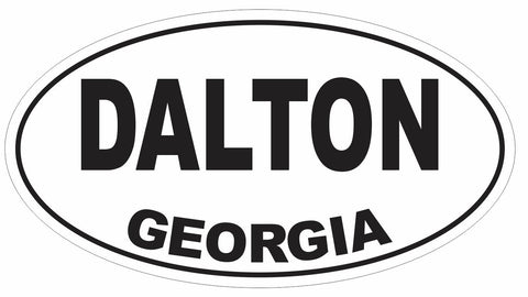 Dalton Georgia Oval Bumper Sticker or Helmet Sticker D2933 Euro Oval - Winter Park Products