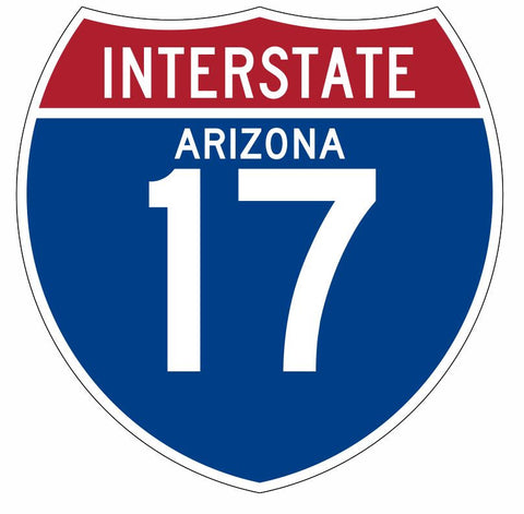 Interstate 17 Sticker Decal R891 Highway Sign - Winter Park Products
