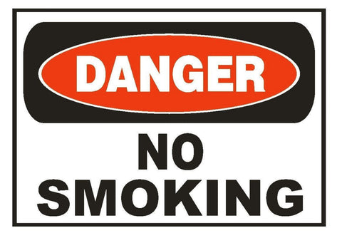 Danger No Smoking Sticker Safety Sticker Sign D677 OSHA - Winter Park Products