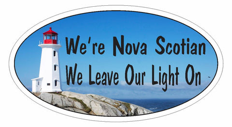 Nova Scotia Bumper Sticker or Helmet Sticker D2910 Peggy's Point Lighthouse - Winter Park Products