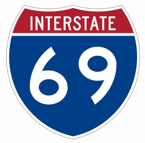 Interstate 69 Sticker Decal R917 Highway Sign - Winter Park Products