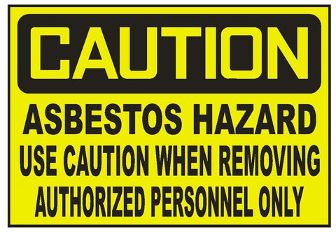 Caution Asbestos Hazard Use Caution Sticker Safety Sticker Sign D731 OSHA - Winter Park Products