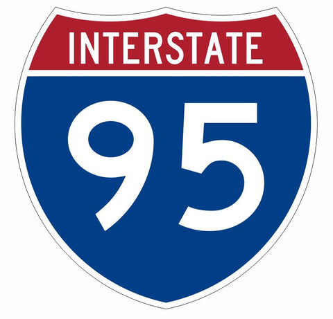 Interstate 95 Sticker Decal R942 Highway Sign - Winter Park Products