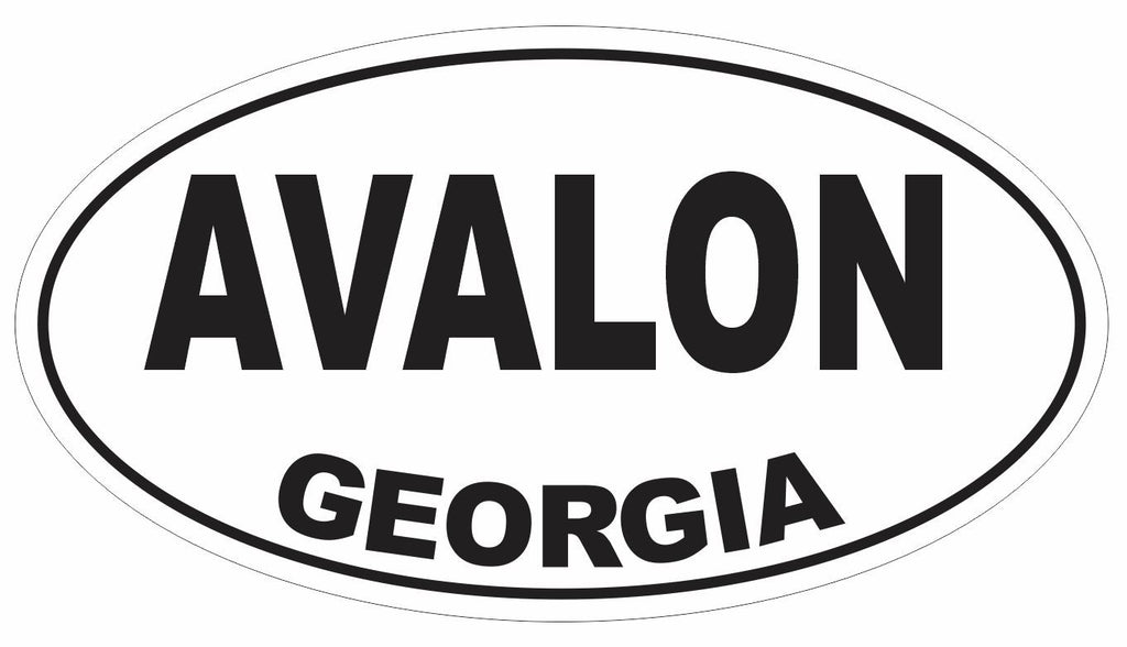 Avalon Georgia Oval Bumper Sticker or Helmet Sticker D2991 Euro Oval - Winter Park Products