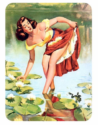 Vintage Style Pin Up Girl Sticker P41 Pinup Girl Sticker - Winter Park Products