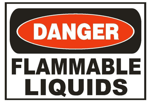 Danger Flammable Liquids Sticker Safety Sticker Sign D676 OSHA - Winter Park Products