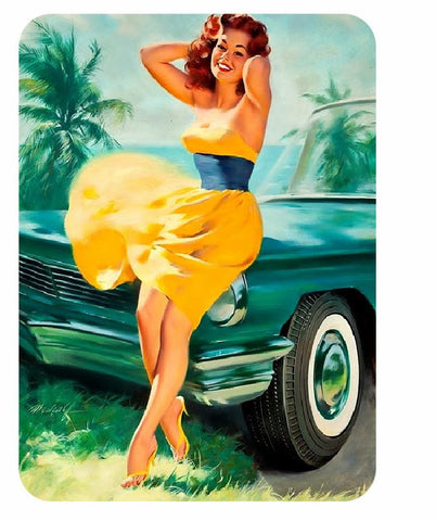 Vintage Style Pin Up Girl Sticker P74 Pinup Girl Sticker - Winter Park Products