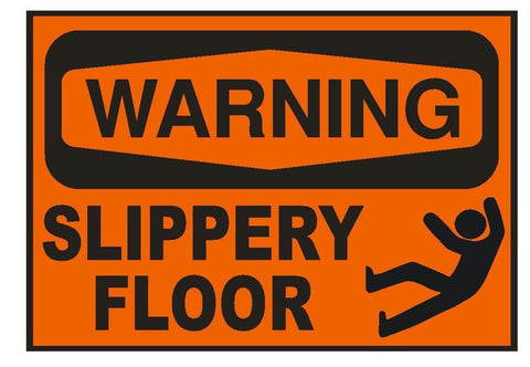 Warning Slippery Floor OSHA Safety Sticker Sign D653 - Winter Park Products