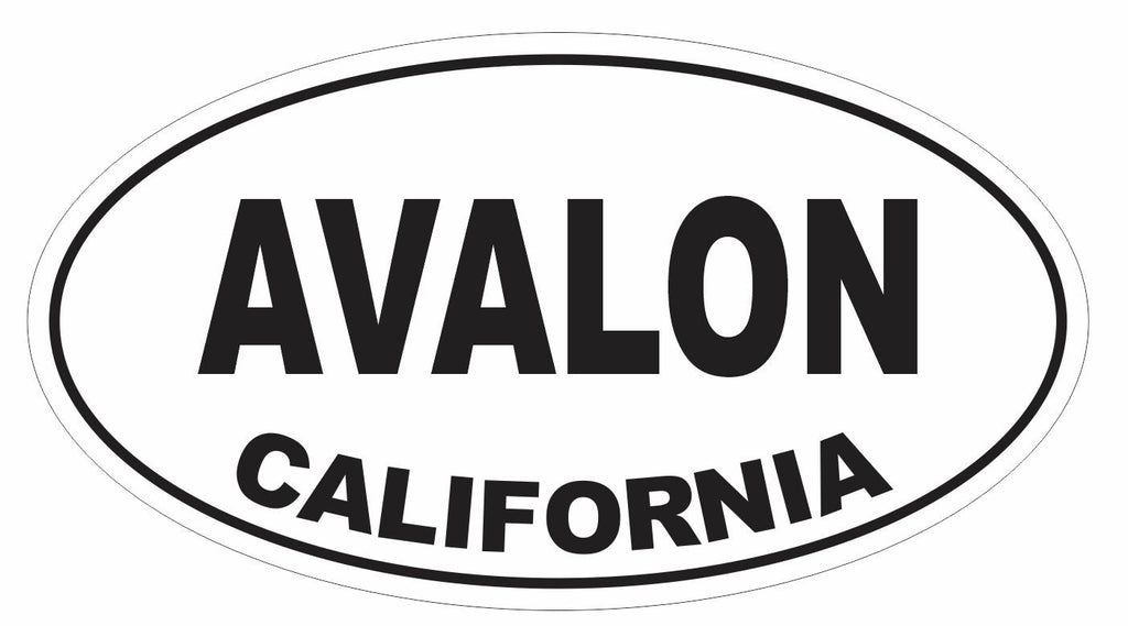 Avalon California Oval Bumper Sticker or Helmet Sticker D3011 Euro Oval - Winter Park Products