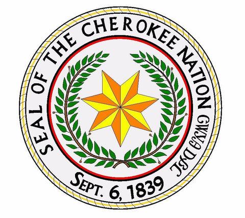 Seal of The Cherokee Nation Sticker / Decal R733 - Winter Park Products