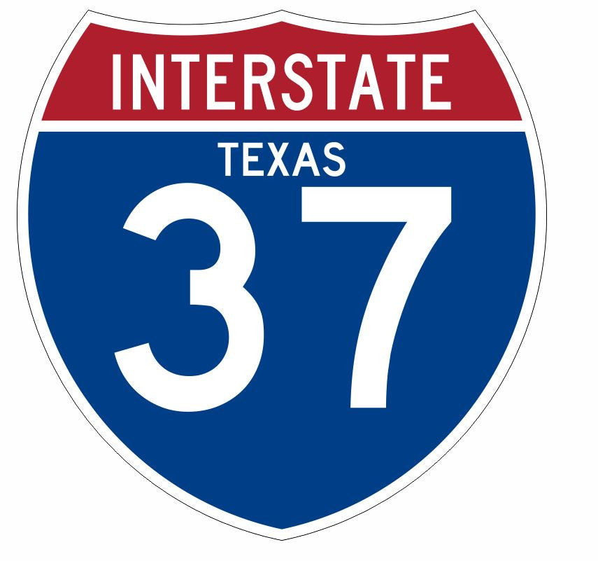 Interstate 37 Sticker Decal R902 Highway Sign - Winter Park Products